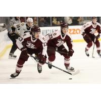 Peterborough Petes' Gavin Bryant and Braydon McCallum on game night