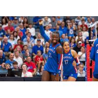 Middle blocker Toyosi Onabanjo with the University of Kansas