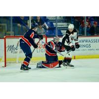 Vancouver Giants centre Jaden Lipinski looks for a shot against the Regina Pats