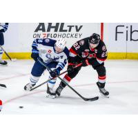 Manitoba Moose' Mason Shaw versus Belleville Senators' Garrett Pilon