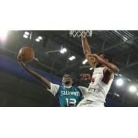 Cleveland Charge forward Feron Hunt (right) against the Greensboro Swarm